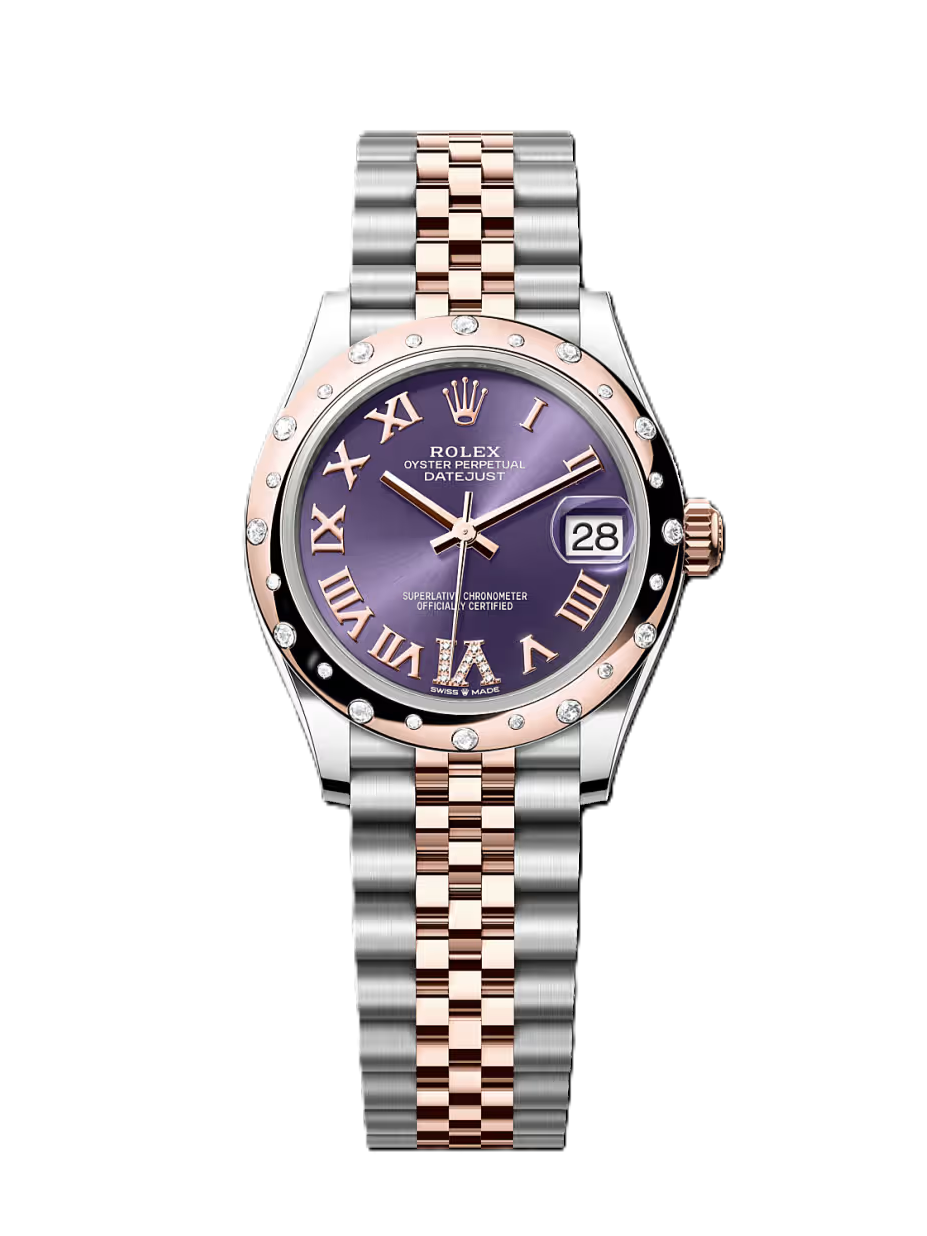 Datejust 31 278341RBR Aubergine set with diamonds