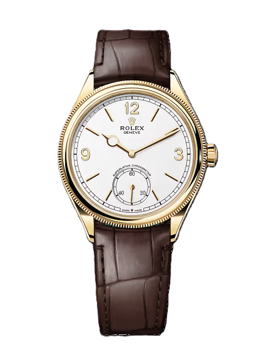 1908 52508 18 ct yellow gold, Alligator strap