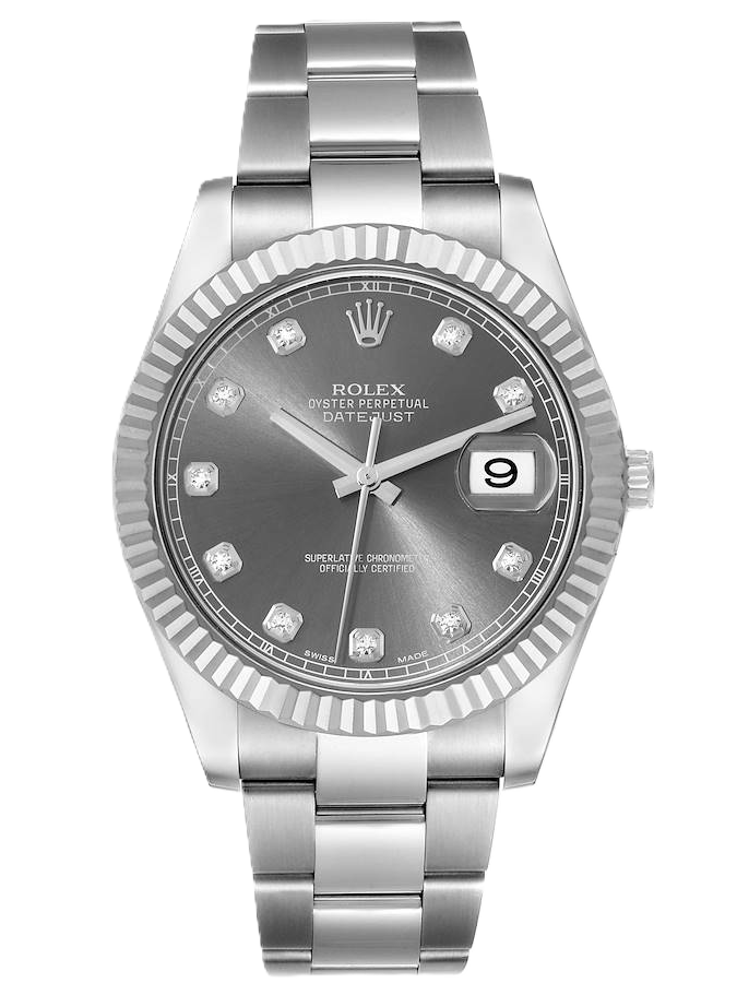 116334 Grey With Diamond Dial