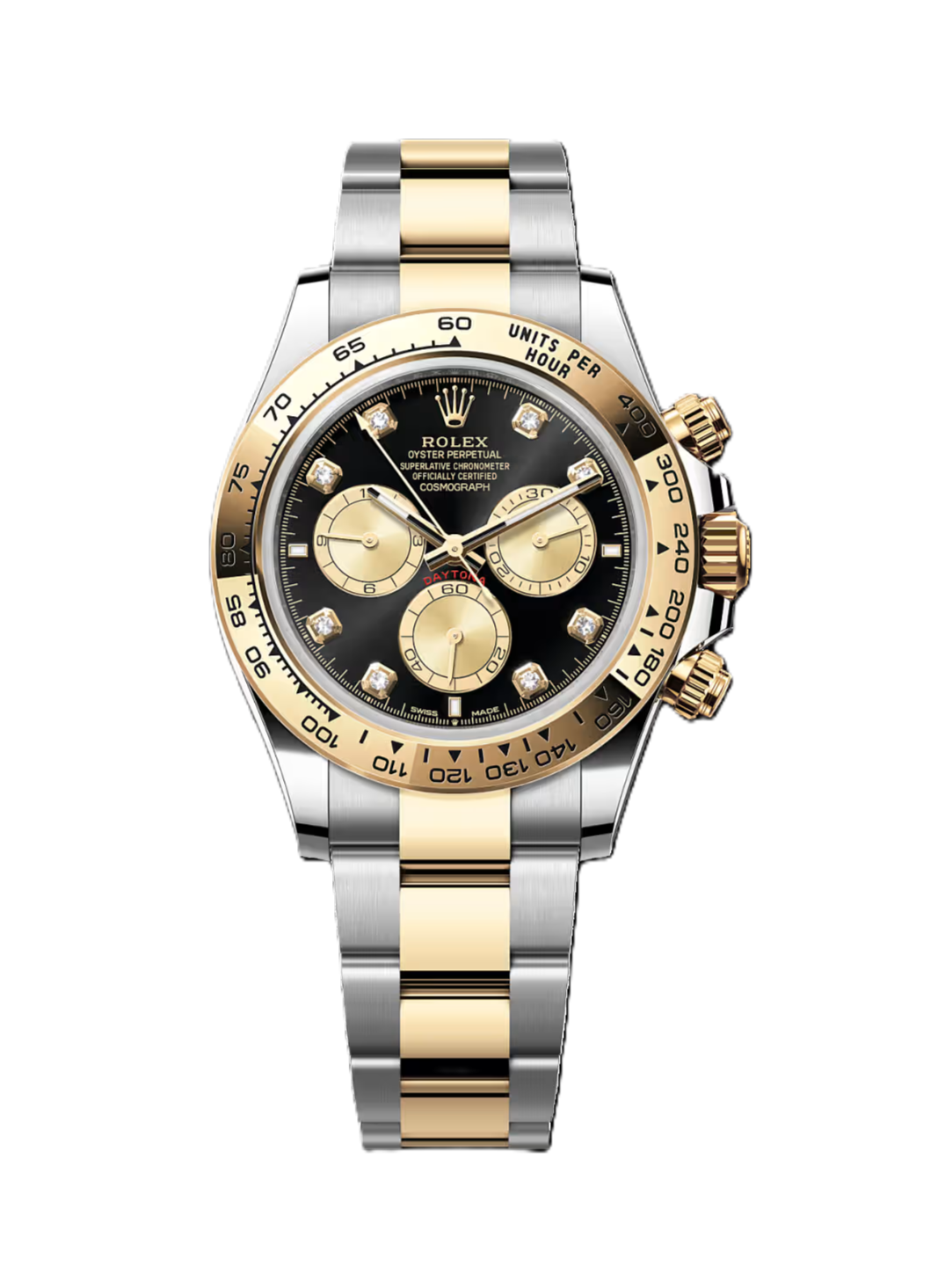 126503 Bright Black Golden with Diamond set